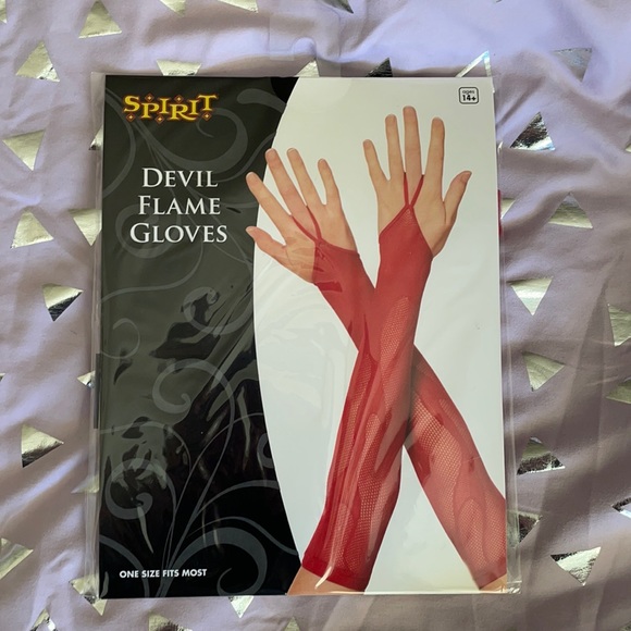 Spirit Halloween Accessories - NWT red flame costume gloves